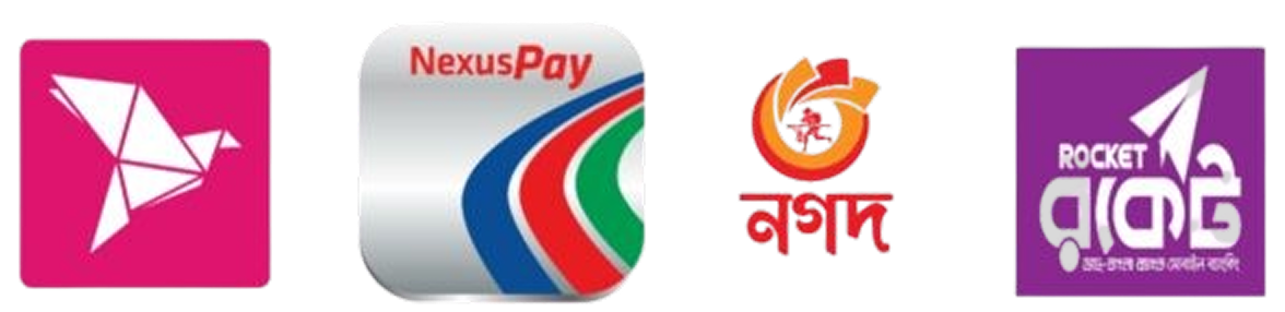 bKash, NexusPay, Nagad, Rocket — accepted payment methods